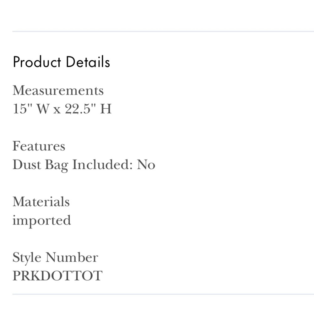 NWOT Kate Spade ♠️ Large Polka Dot Canvas Tote - SOLD OUT ONLINE - Picture 6 of 6